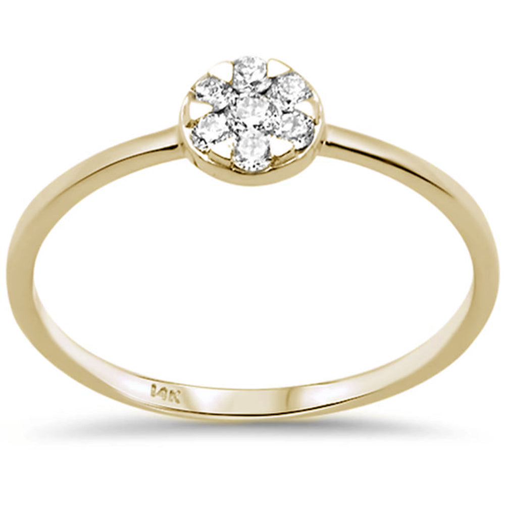 DIAMOND CLOSEOUT! .17ct F SI 14K Yellow Gold Round Diamond Solitaire Promise Engagement Ring