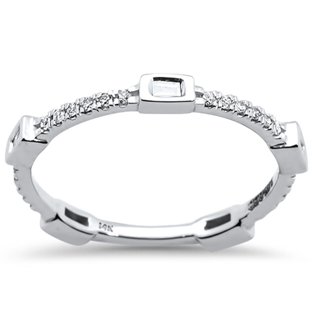 DIAMOND CLOSEOUT! .26ct 14kt White Gold Diamond Stackable Ring Size 7