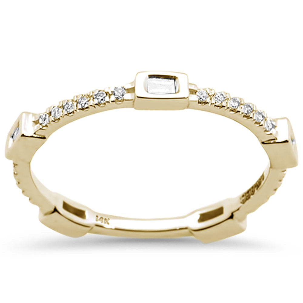 SPECIAL!.58ct G SI 14KT Yellow Gold Ladies Baguette & Round Diamond Band Size 6.5