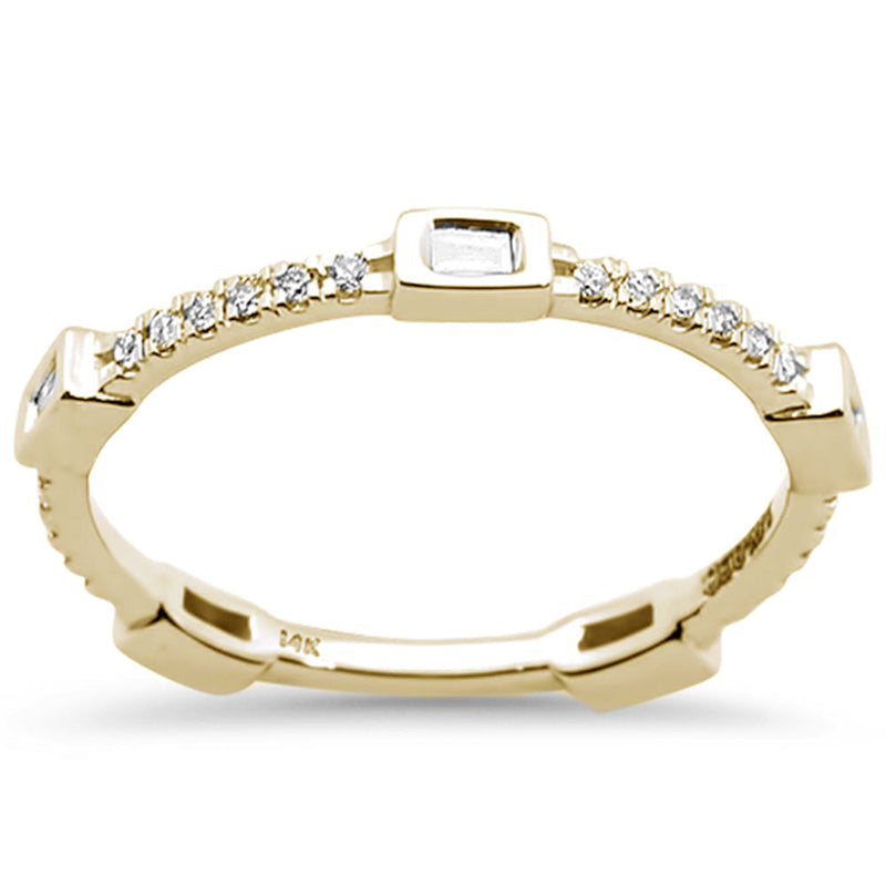 SPECIAL!.58ct G SI 14KT Yellow Gold Ladies Baguette & Round Diamond Band Size 6.5
