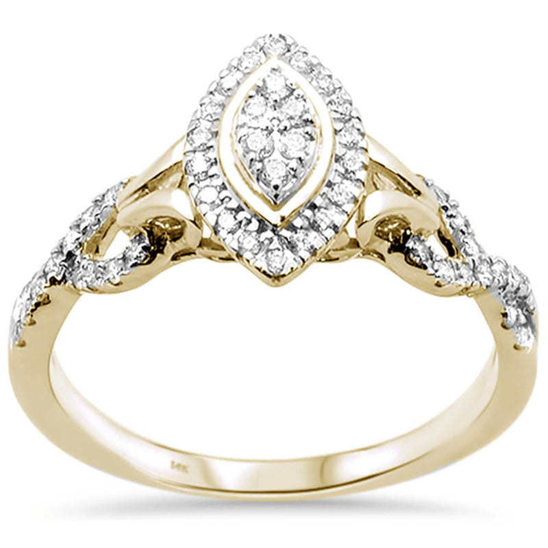 DIAMOND CLOSEOUT! .24ct G SI 14K Yellow Gold Diamond Engagement Ring Size 6.5
