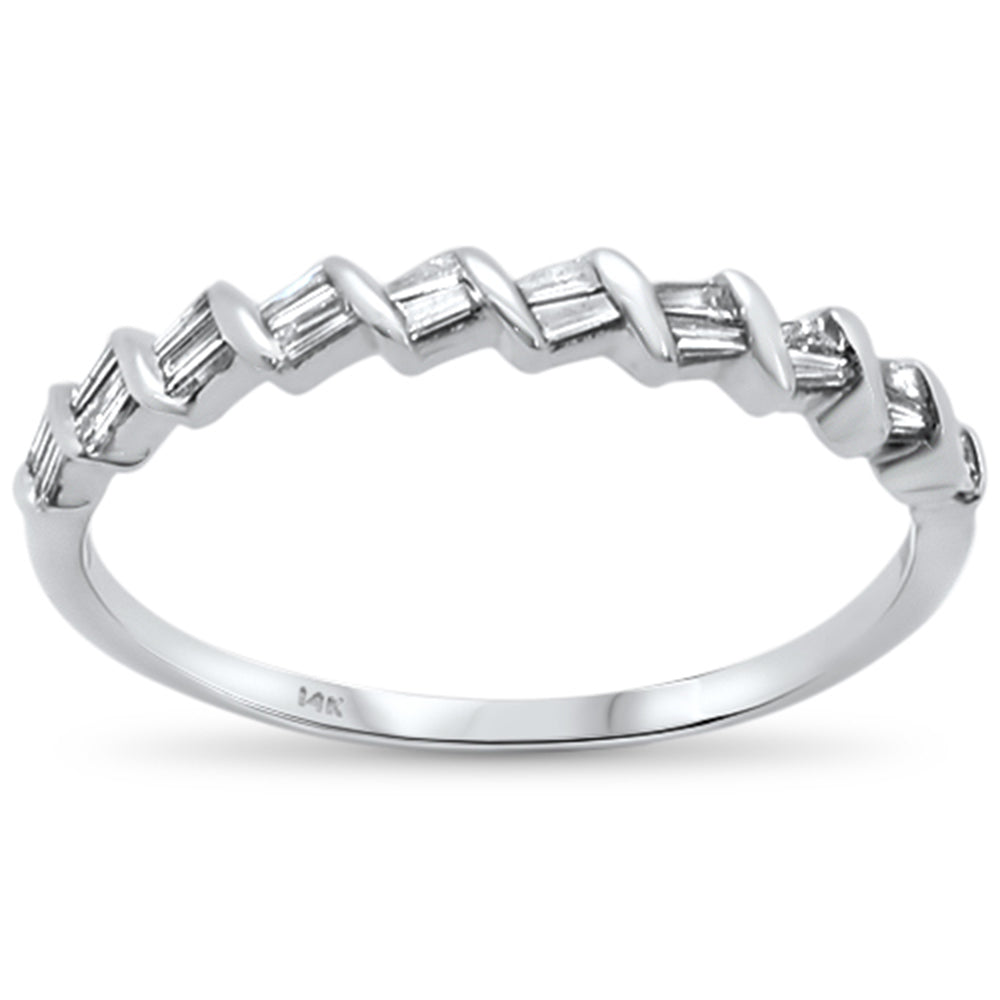 DIAMOND CLOSEOUT! .18ct 14k White Gold Diamond Anniversary Stackable Wedding Band Size 6.5