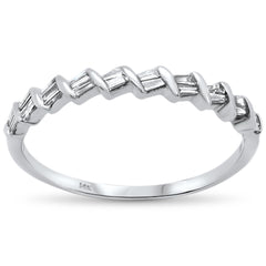 DIAMOND CLOSEOUT! .18ct 14k White Gold Diamond Anniversary Stackable Wedding Band Size 6.5