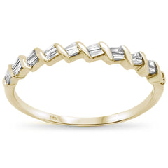 DIAMOND CLOSEOUT! .18ct 14k Yellow Gold Diamond Anniversary Stackable Wedding Band Size 6.5