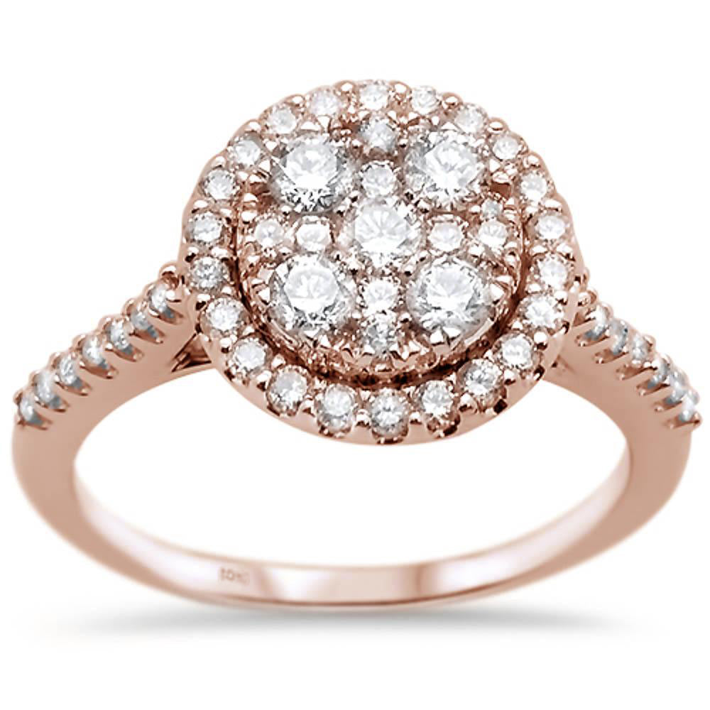 DIAMOND CLOSEOUT!  .94ct 10K Rose Gold Round Diamond Solitaire Engagement Ring Size 6.5