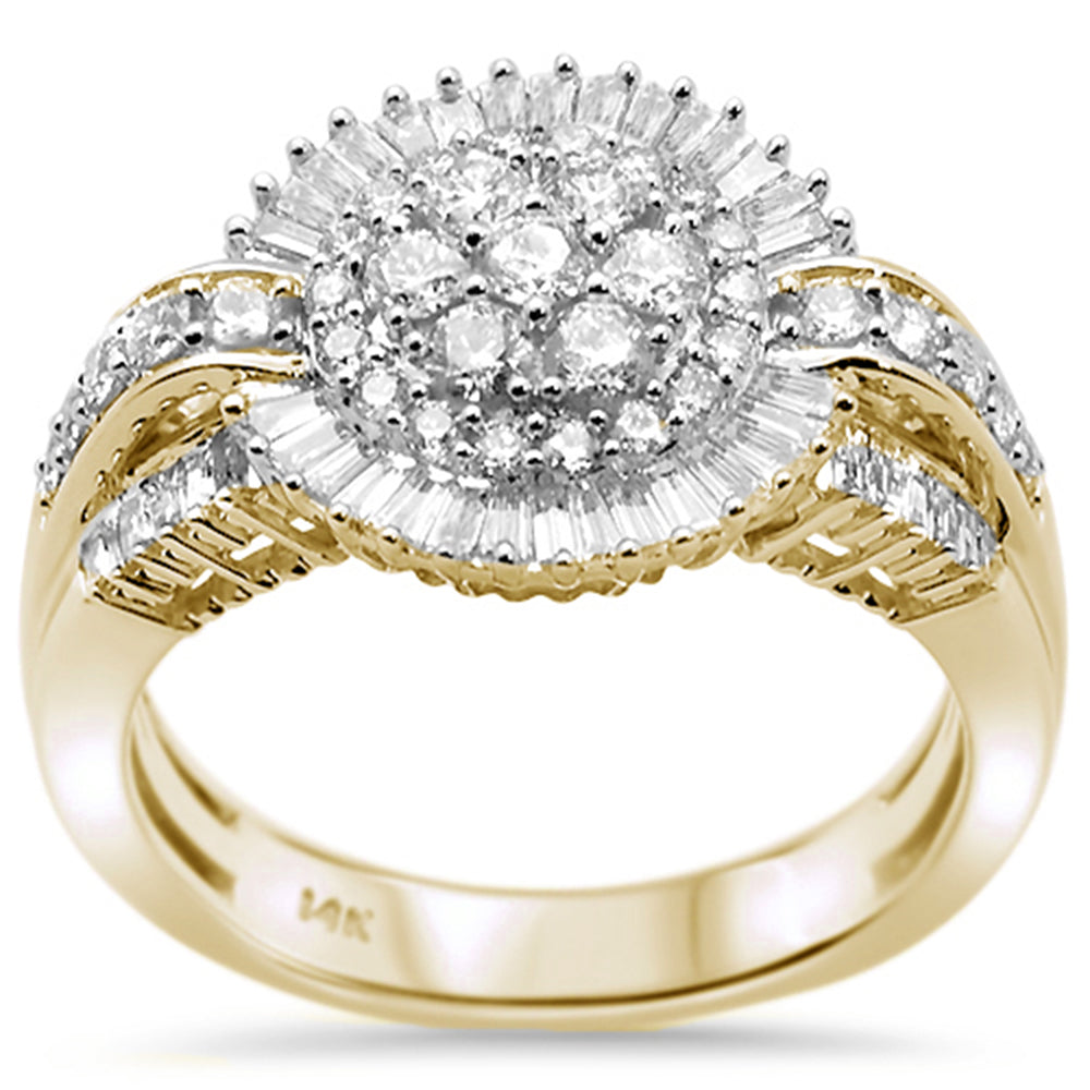 DIAMOND CLOSEOUT!  .99ct 14k Yellow Gold Diamond Engagement Fashion Ring Size 6.5