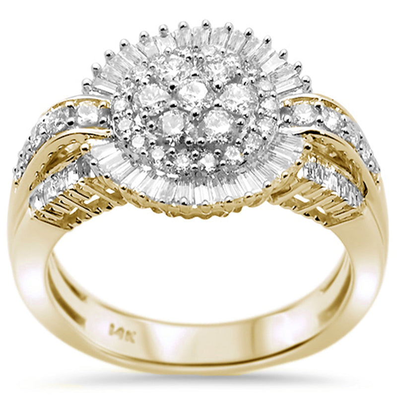 DIAMOND CLOSEOUT!  .99ct 14k Yellow Gold Diamond Engagement Fashion Ring Size 6.5