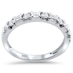 SPECIAL! .32ct 14k White Gold Diamond Wedding Anniversary Band Ring Size 6.5