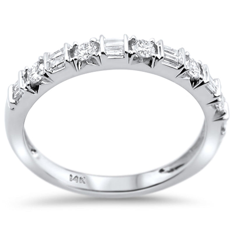 SPECIAL! .32ct 14k White Gold Diamond Wedding Anniversary Band Ring Size 6.5