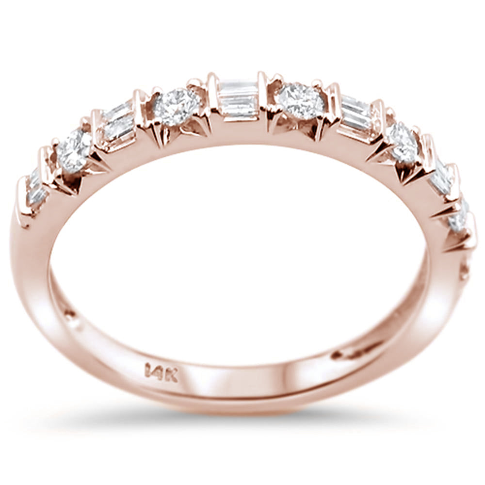 DIAMOND CLOSEOUT! .33ct 14k Rose Gold Diamond Wedding Anniversary Band Ring Size 6.5