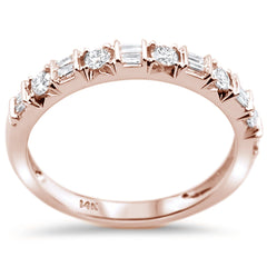 DIAMOND CLOSEOUT! .33ct 14k Rose Gold Diamond Wedding Anniversary Band Ring Size 6.5