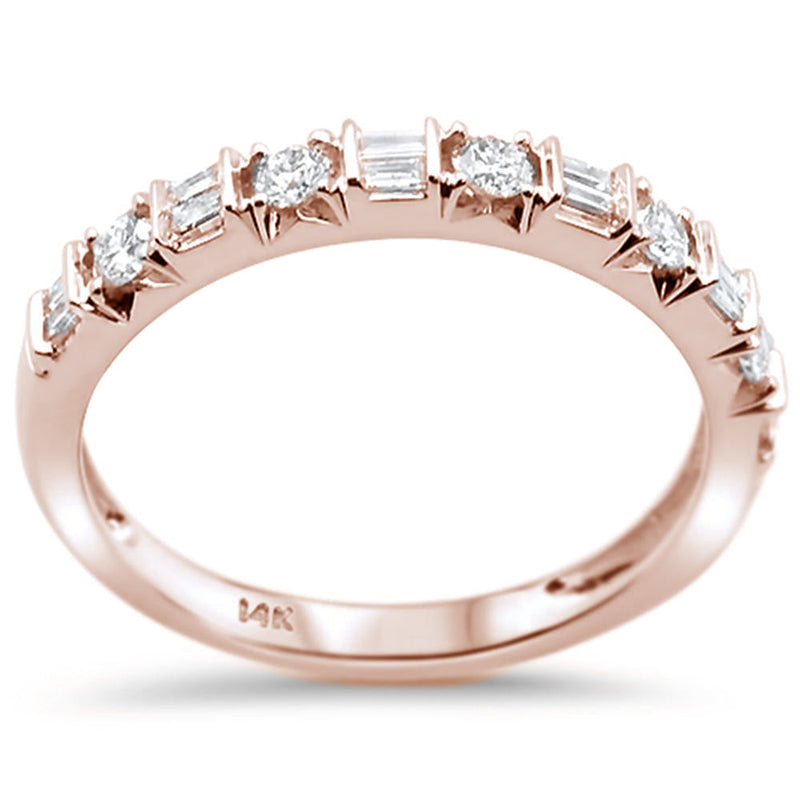 DIAMOND CLOSEOUT! .33ct 14k Rose Gold Diamond Wedding Anniversary Band Ring Size 6.5