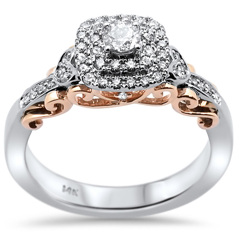 SPECIAL!.40ct 14k Two Tone Gold Diamond Engagement Ring Size 6.5