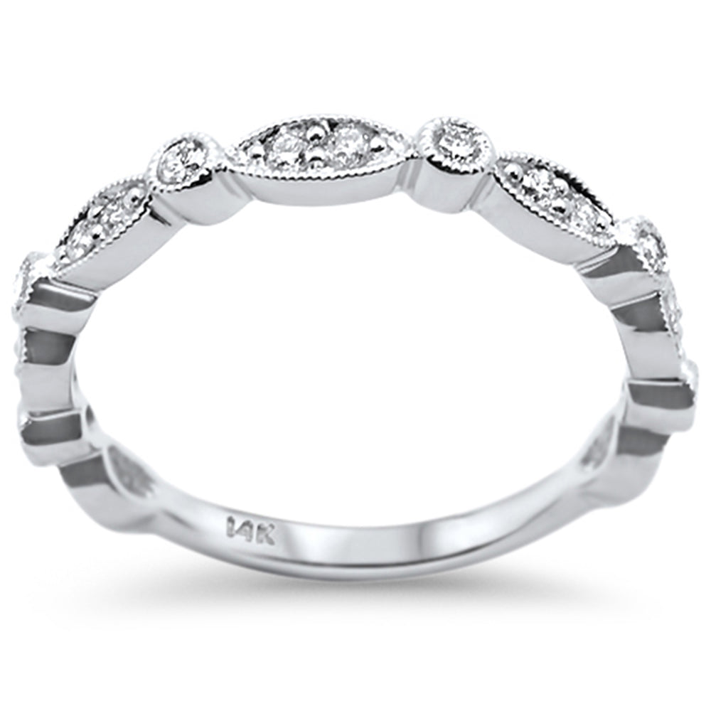 DIAMOND CLOSEOUT! .26ct 14k White Gold Diamond Stackable Wedding Anniversary Band Ring