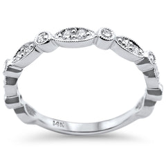 DIAMOND CLOSEOUT! .26ct 14k White Gold Diamond Stackable Wedding Anniversary Band Ring