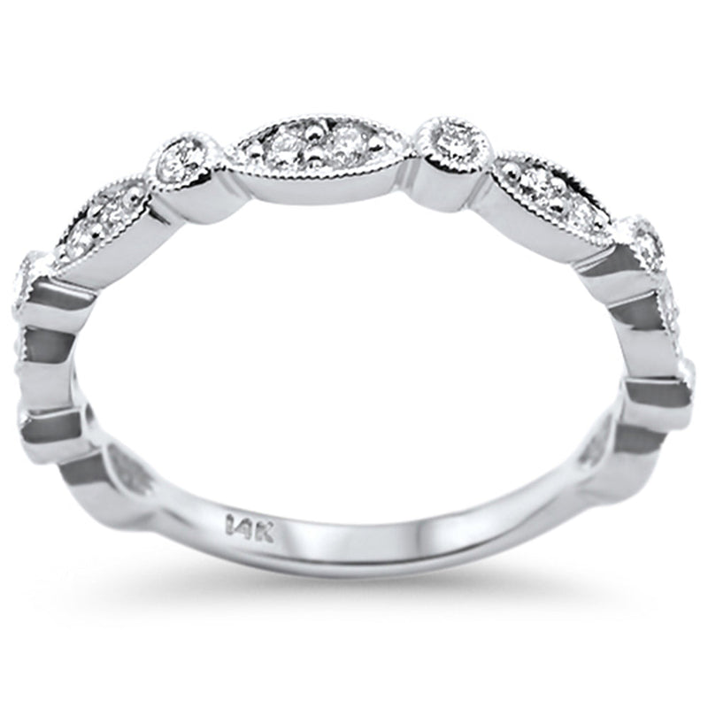 DIAMOND CLOSEOUT! .26ct 14k White Gold Diamond Stackable Wedding Anniversary Band Ring