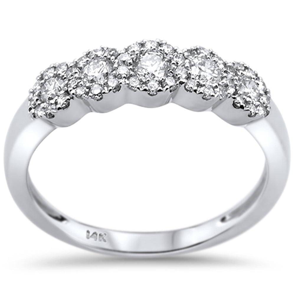 DIAMOND CLOSEOUT!  .49ct 14k White Gold Wedding Anniversary Diamond Band Ring Size 6.5