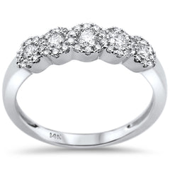 DIAMOND CLOSEOUT!  .49ct 14k White Gold Wedding Anniversary Diamond Band Ring Size 6.5