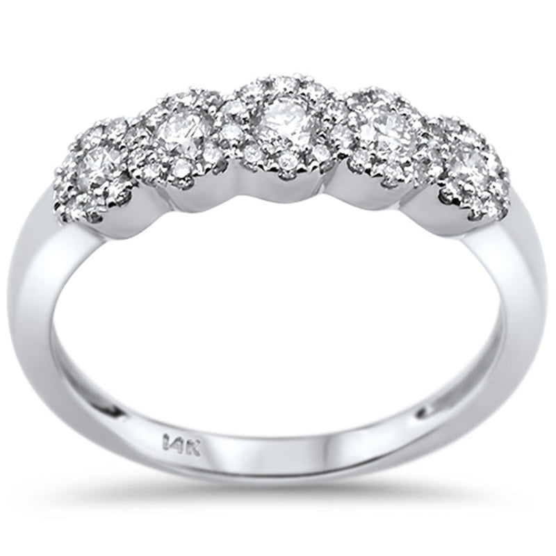 DIAMOND CLOSEOUT!  .49ct 14k White Gold Wedding Anniversary Diamond Band Ring Size 6.5