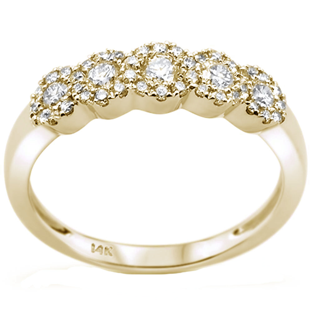 DIAMOND CLOSEOUT!  .49ct 14k Yellow Gold Wedding Anniversary Diamond Band Ring Size 6.5