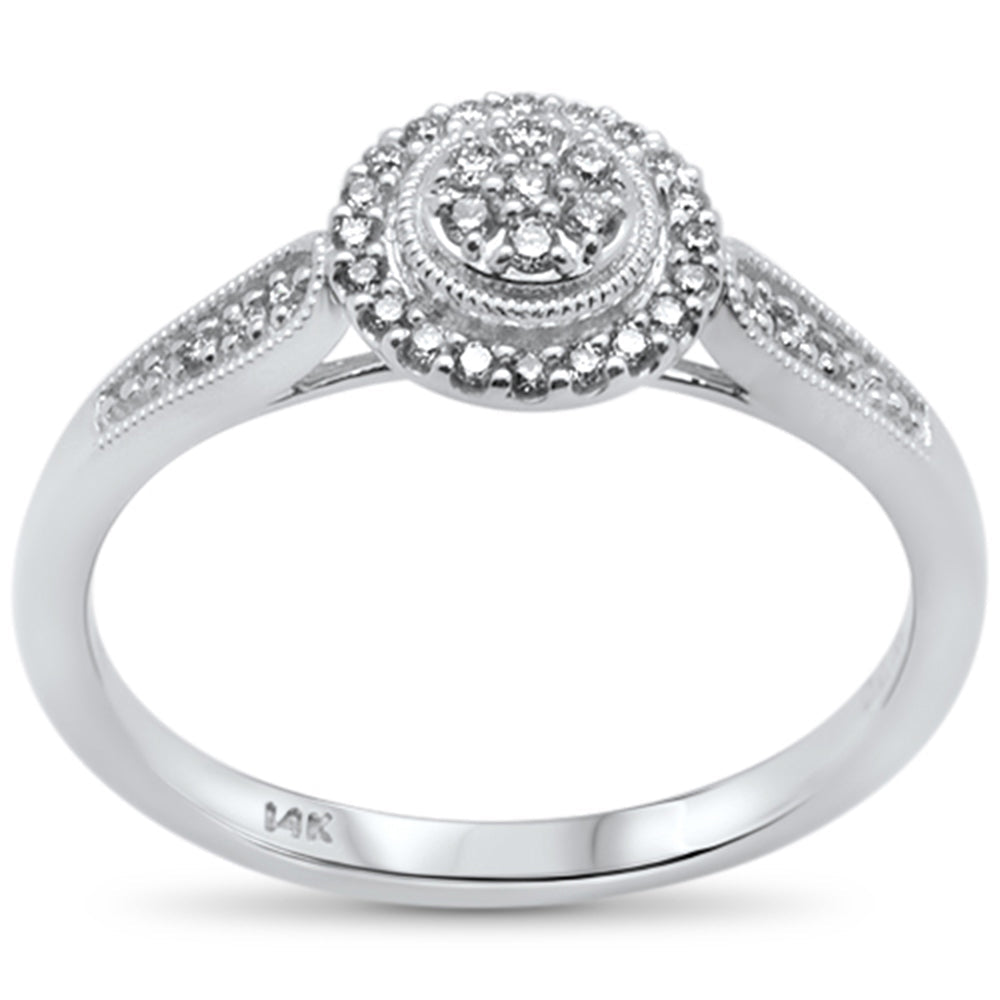DIAMOND CLOSEOUT! .15ct 14k White Gold Diamond Round Diamond Engagement Promise Ring Size 6.5