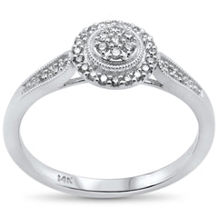 DIAMOND CLOSEOUT! .15ct 14k White Gold Diamond Round Diamond Engagement Promise Ring Size 6.5