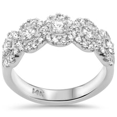 SPECIAL!  1.00ct 14k White Gold Diamond Anniversary Fashion Band Ring Size 6.5