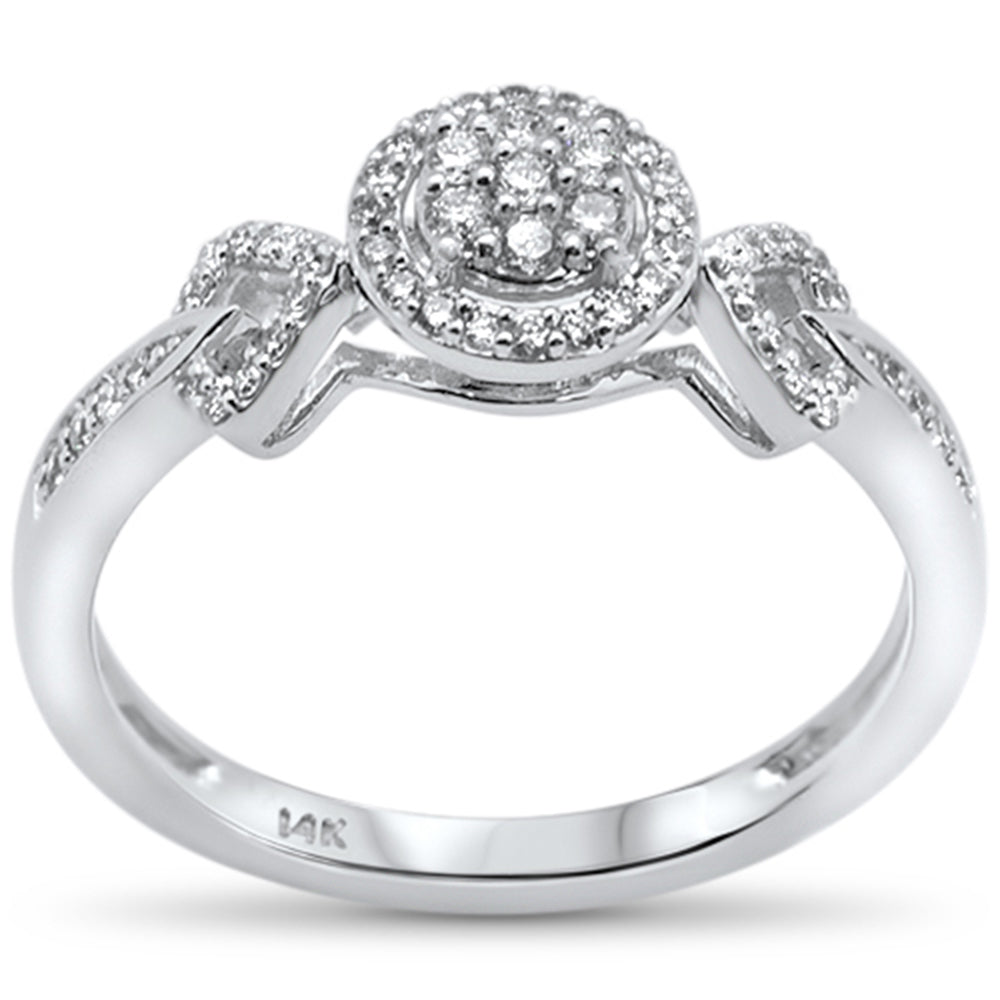 DIAMOND CLOSEOUT! .25ct 14k White Gold Diamond Engagement Promise Ring Size 6.5