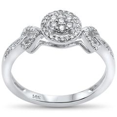 DIAMOND CLOSEOUT! .25ct 14k White Gold Diamond Engagement Promise Ring Size 6.5