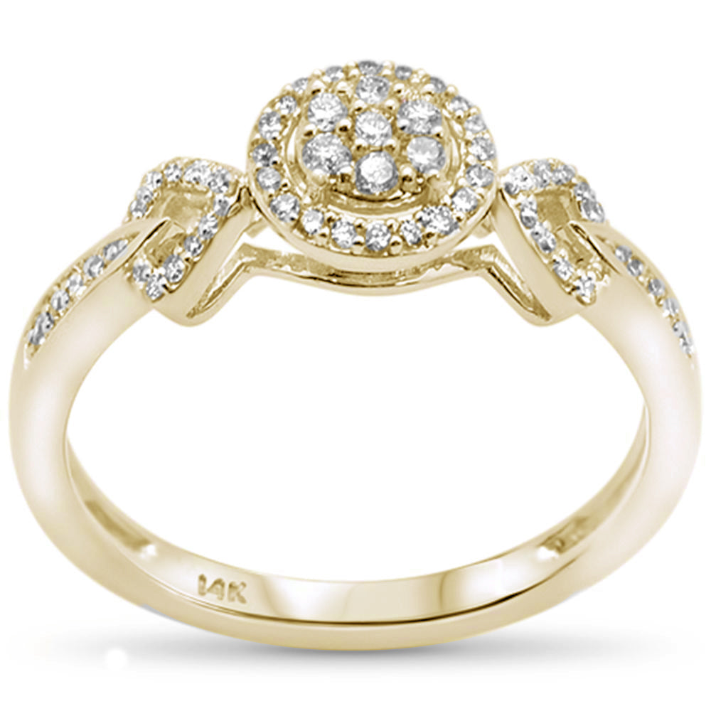SPECIAL! .24ct F SI 14K Yellow Gold Round Diamond Engagement Ring Size 6.5