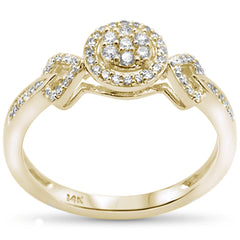SPECIAL! .24ct F SI 14K Yellow Gold Round Diamond Engagement Ring Size 6.5