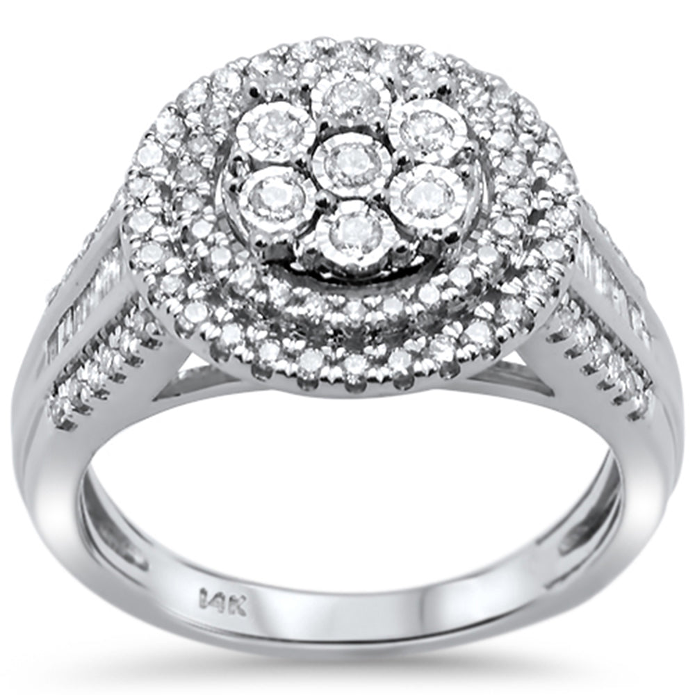 DIAMOND CLOSEOUT! .74ct 14k White Gold Round Diamond Engagement Ring Size 6.5