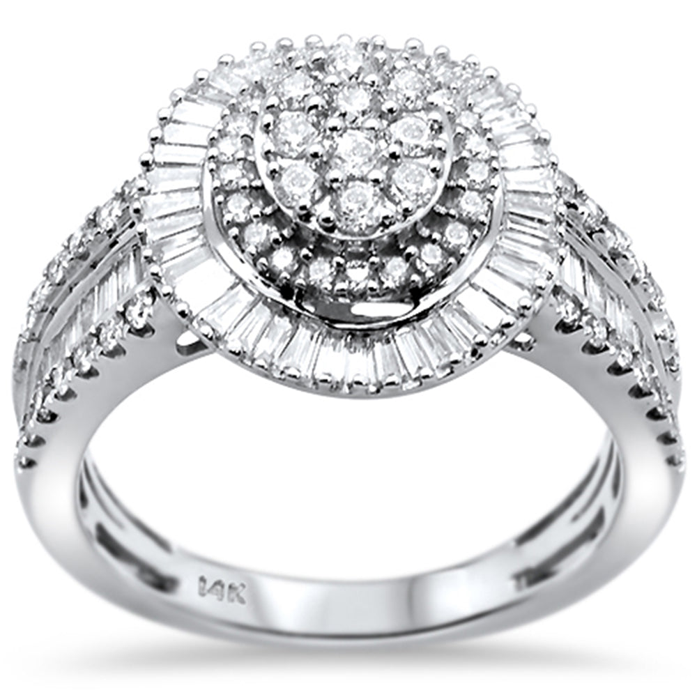 DIAMOND CLOSEOUT!  .99ct 14k White Gold Diamond Oval Shape Engagement Ring Size 6.5