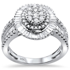 DIAMOND CLOSEOUT!  .99ct 14k White Gold Diamond Oval Shape Engagement Ring Size 6.5