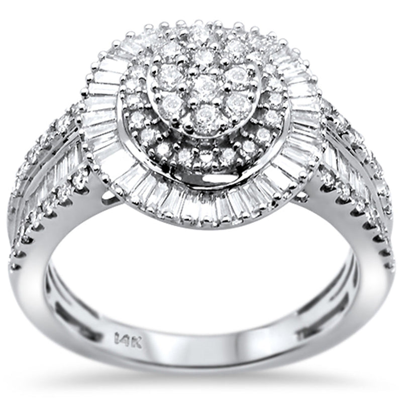 DIAMOND CLOSEOUT!  .99ct 14k White Gold Diamond Oval Shape Engagement Ring Size 6.5