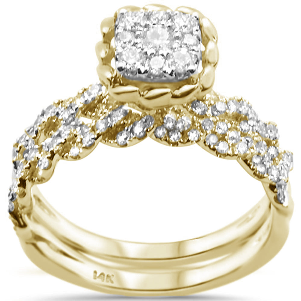 DIAMOND CLOSEOUT!  .75ct G SI 14K Yellow Gold Diamond Bridal Ring Set