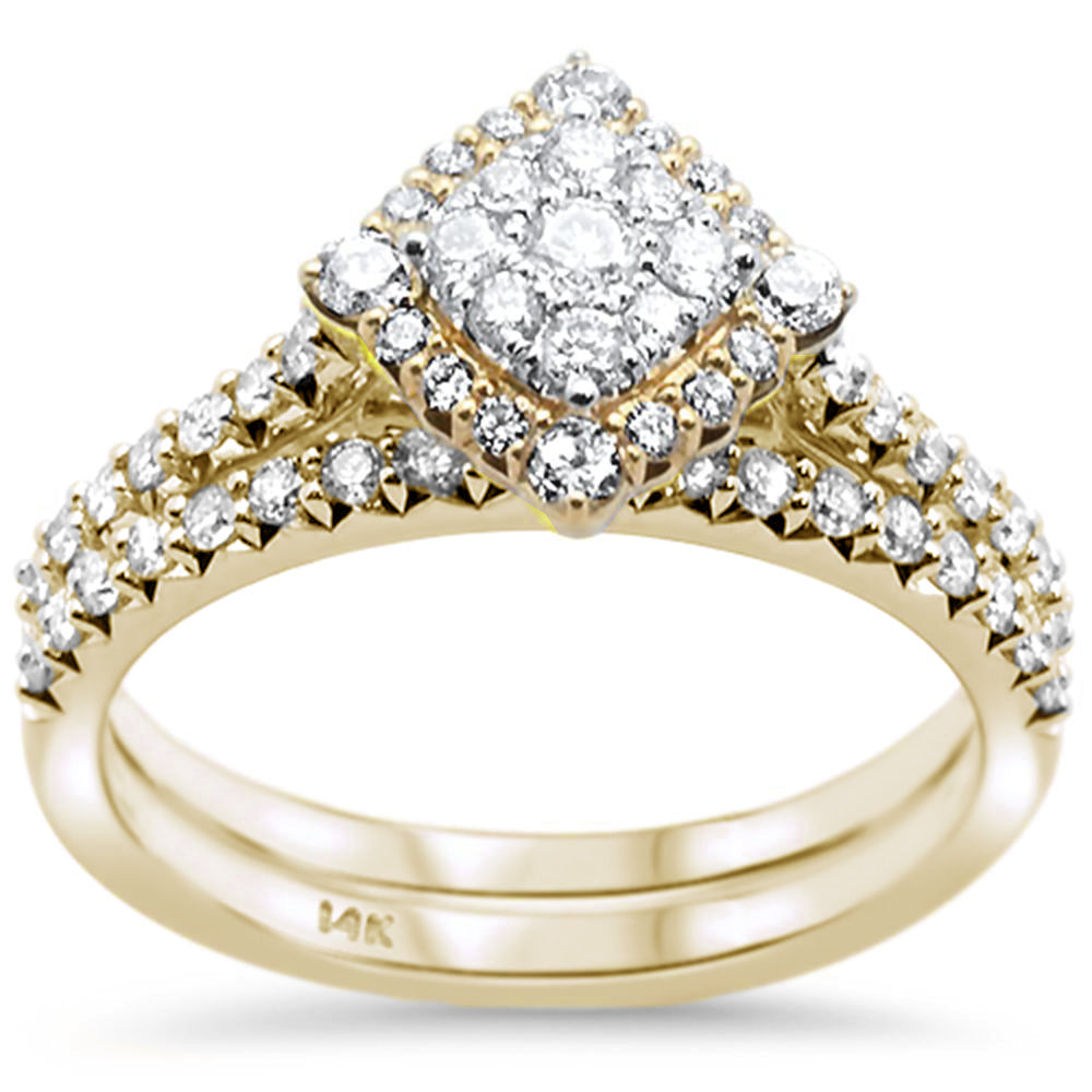 DIAMOND CLOSEOUT! .75ct G SI 14K Yellow Gold Diamond Engagement Bridal Set Size 6.5