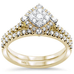 DIAMOND CLOSEOUT! .75ct G SI 14K Yellow Gold Diamond Engagement Bridal Set Size 6.5