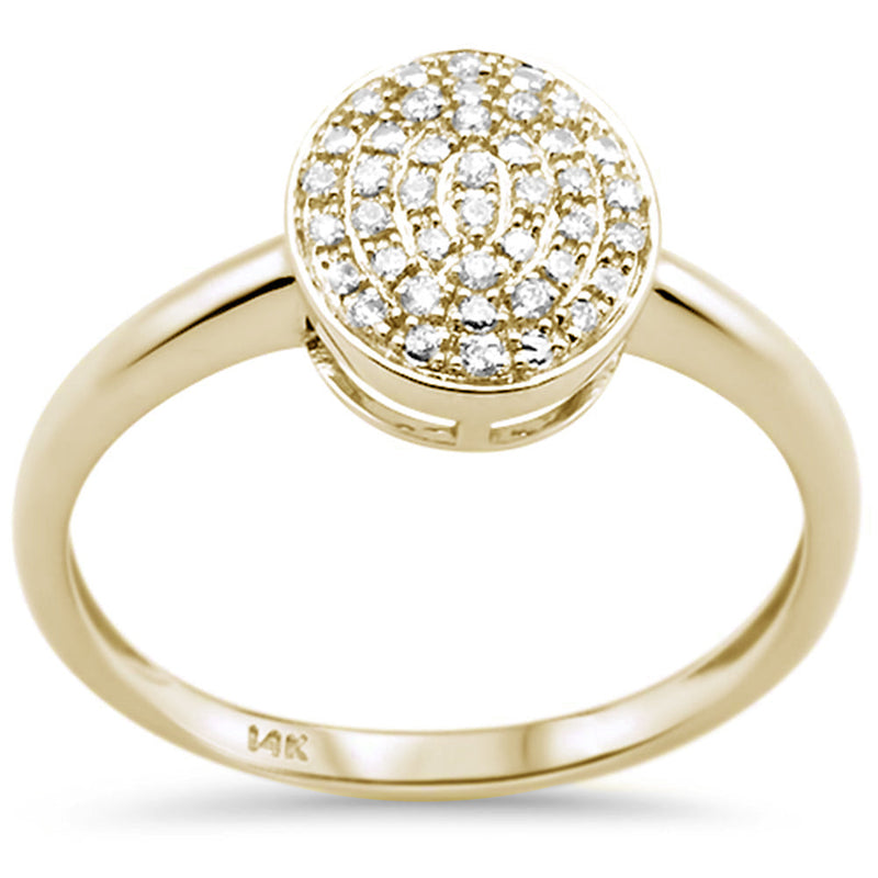 DIAMOND CLOSEOUT! .09CT G SI 14KT Yellow Gold Diamond Oval Engagement Ring Size 6.5