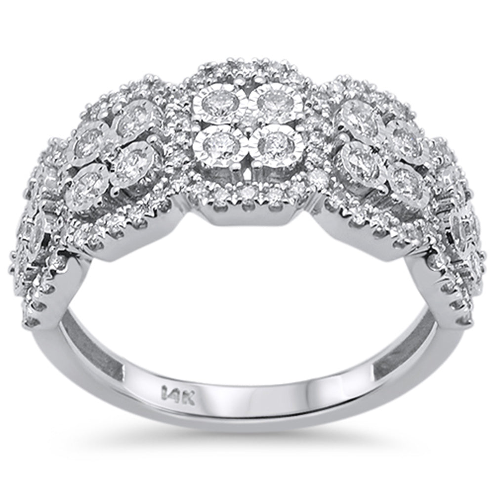 SPECIAL!.73ct 14k White Gold Diamond Anniversary Fashion Ring Band Size 6.5