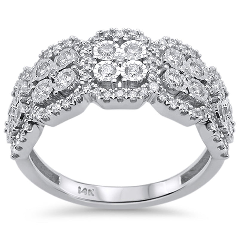 SPECIAL!.73ct 14k White Gold Diamond Anniversary Fashion Ring Band Size 6.5