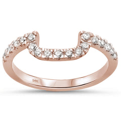 DIAMOND CLOSEOUT!  .32ct 14K Rose Gold Diamond Accent Wedding Band Size 6.5