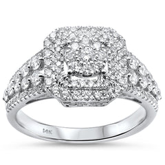 DIAMOND CLOSEOUT!  .82ct 14K White Gold Diamond Engagement Ring Size 6.5