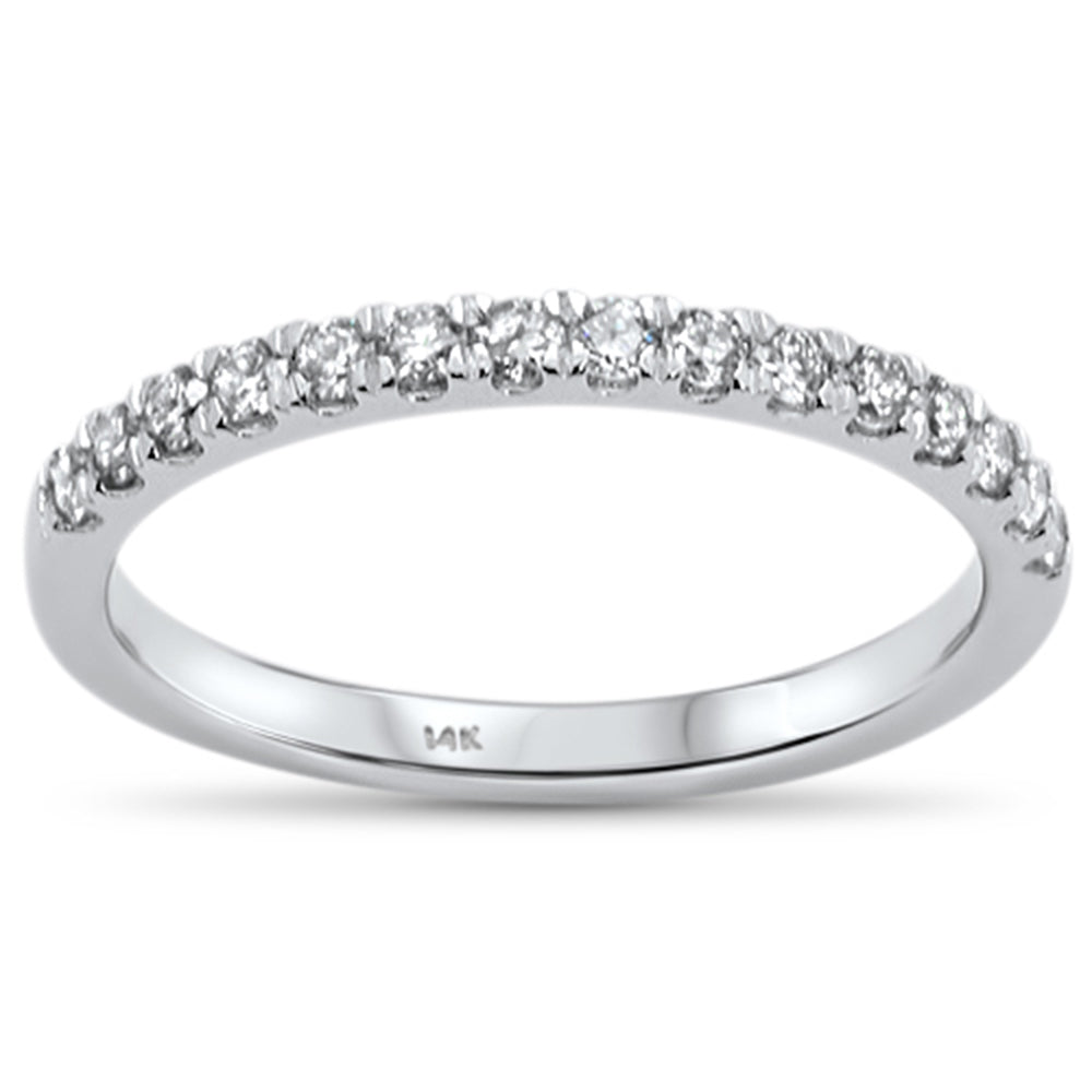 SPECIAL! .36ct 14KT White Gold Trendy Diamond Band Ring Size 6.5
