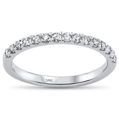 SPECIAL! .36ct 14KT White Gold Trendy Diamond Band Ring Size 6.5