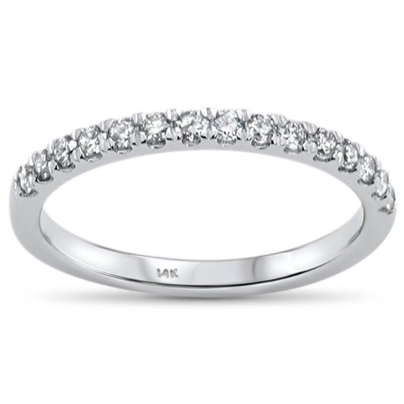 SPECIAL! .36ct 14KT White Gold Trendy Diamond Band Ring Size 6.5