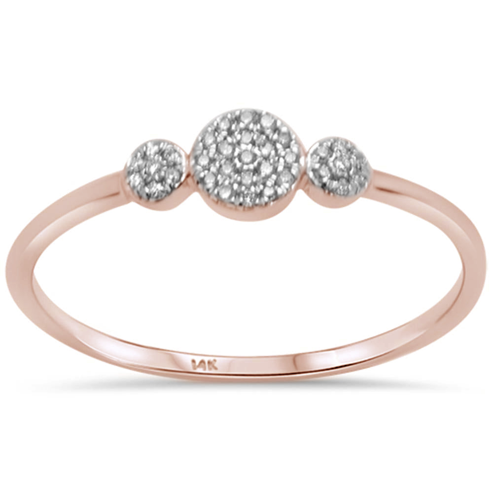 DIAMOND CLOSEOUT! .06ct G SI 14K Rose Gold Diamond Ring Size 6.5