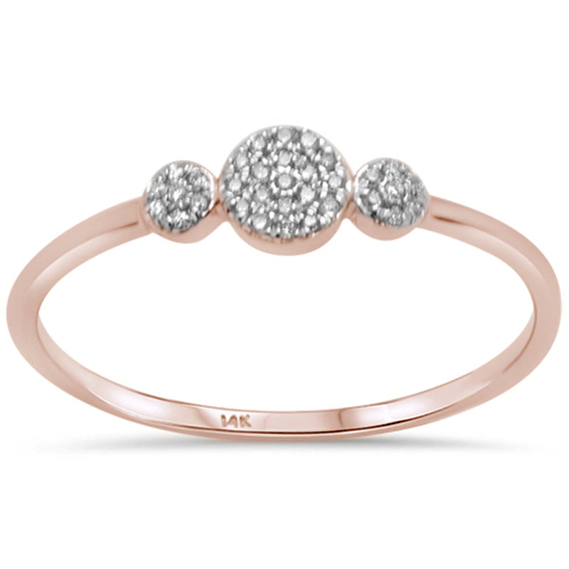 DIAMOND CLOSEOUT! .06ct G SI 14K Rose Gold Diamond Ring Size 6.5