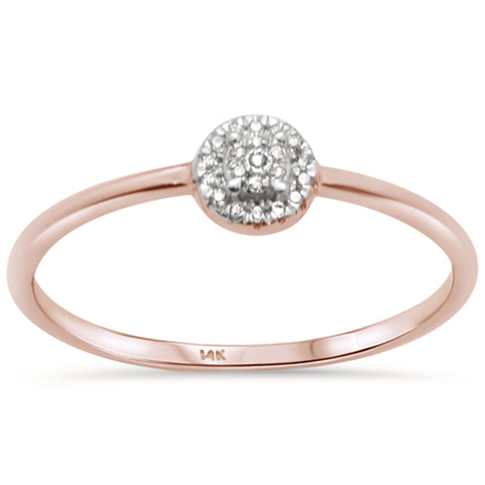 DIAMOND CLOSEOUT! .04ct G SI 14K Rose Gold Diamond Promise Solitaire Ring Size 6.5