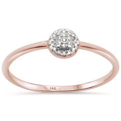 DIAMOND CLOSEOUT! .04ct G SI 14K Rose Gold Diamond Promise Solitaire Ring Size 6.5